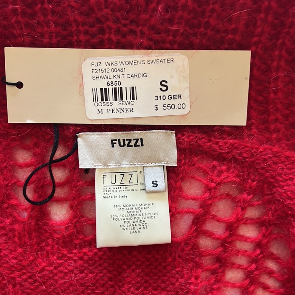 Fuzzi mohair cardigan New with tags - Picture 5 of 6